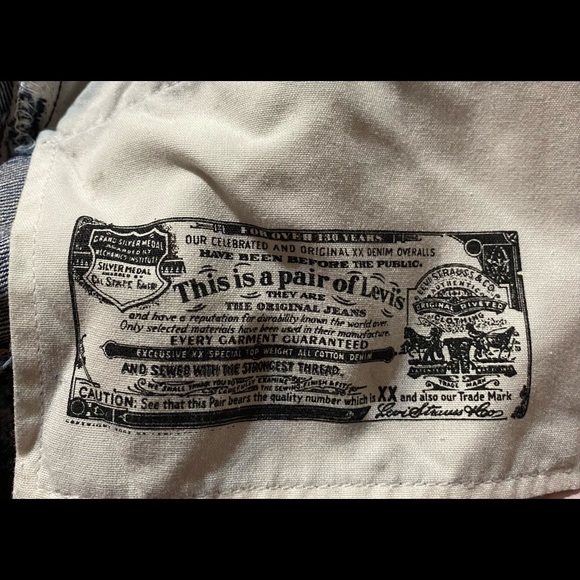 Levi’s 501 XX Jean Shorts Waist 32 Cutoffs Blue Denim - Picture 14 of 15